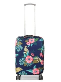 Housse De Valise Periea Dark Blue With Flowers S -Sac et Style Boutique housse valise periea 851804z