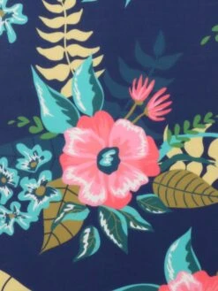 Housse De Valise Periea Dark Blue With Flowers S -Sac et Style Boutique housse valise periea 851805z