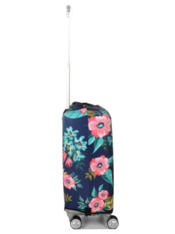 Housse De Valise Periea Dark Blue With Flowers S -Sac et Style Boutique housse valise periea 851806z