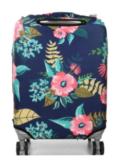 Housse De Valise Periea Dark Blue With Flowers S -Sac et Style Boutique housse valise periea 851809z