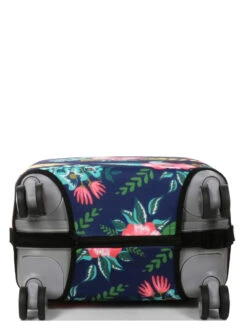 Housse De Valise Periea Dark Blue With Flowers S -Sac et Style Boutique housse valise periea 851812z