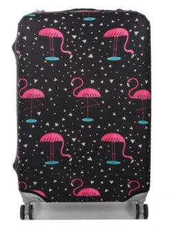 Housse De Valise Periea Black With Pink Flamingos L -Sac et Style Boutique housse valise periea 851855z