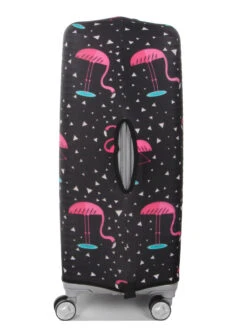 Housse De Valise Periea Black With Pink Flamingos L -Sac et Style Boutique housse valise periea 851858z