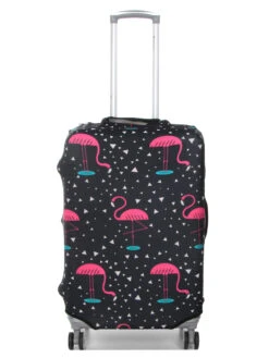 Housse De Valise Periea Black With Pink Flamingos M -Sac et Style Boutique housse valise periea 851864z