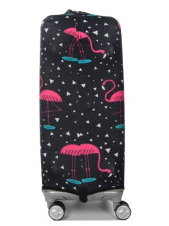 Housse De Valise Periea Black With Pink Flamingos M -Sac et Style Boutique housse valise periea 851868z