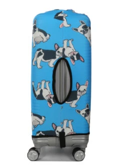 Housse De Valise Periea Blue With Dogs M -Sac et Style Boutique housse valise periea 851930z