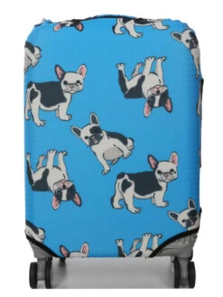 Housse De Valise Periea Blue With Dogs S -Sac et Style Boutique housse valise periea 851939z