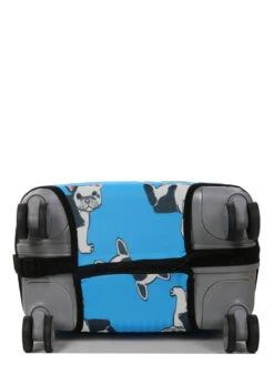 Housse De Valise Periea Blue With Dogs S -Sac et Style Boutique housse valise periea 851944z