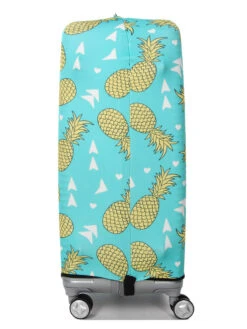 Housse De Valise Periea Green With Yellow Pineapples L -Sac et Style Boutique housse valise periea 851952z