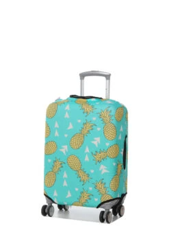 Housse De Valise Periea Green With Yellow Pineapples S