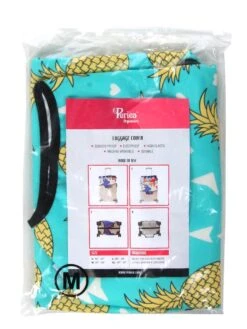 Housse De Valise Periea Green With Yellow Pineapples M -Sac et Style Boutique housse valise periea 852089z