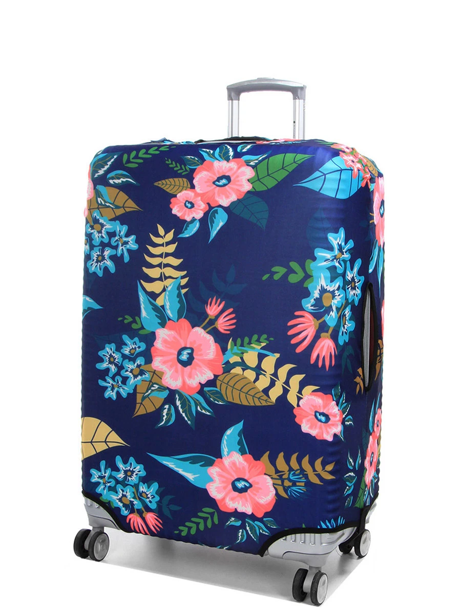 Housse De Valise Periea Dark Blue With Flowers L 3 Housse De Valise Periea Dark Blue With Flowers L