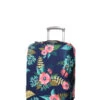 Housse De Valise Periea Dark Blue With Flowers S -Sac et Style Boutique housse valise periea 860781z