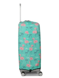 Housse De Valise Periea Green With Pink Flamingos L -Sac et Style Boutique housse valise periea 876122z