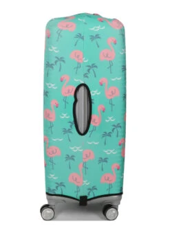 Housse De Valise Periea Green With Pink Flamingos L -Sac et Style Boutique housse valise periea 876126z