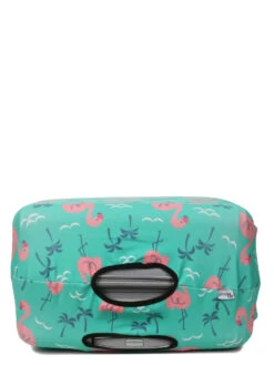 Housse De Valise Periea Green With Pink Flamingos L -Sac et Style Boutique housse valise periea 876127z