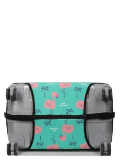 Housse De Valise Periea Green With Pink Flamingos L -Sac et Style Boutique housse valise periea 876128z