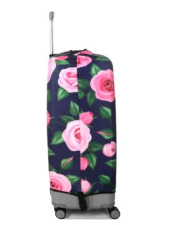 Housse De Valise Periea Purple With Pink Roses XL -Sac et Style Boutique housse valise periea 876182z