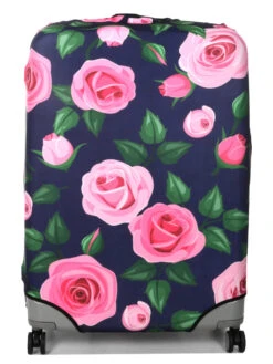 Housse De Valise Periea Purple With Pink Roses XL -Sac et Style Boutique housse valise periea 876183z