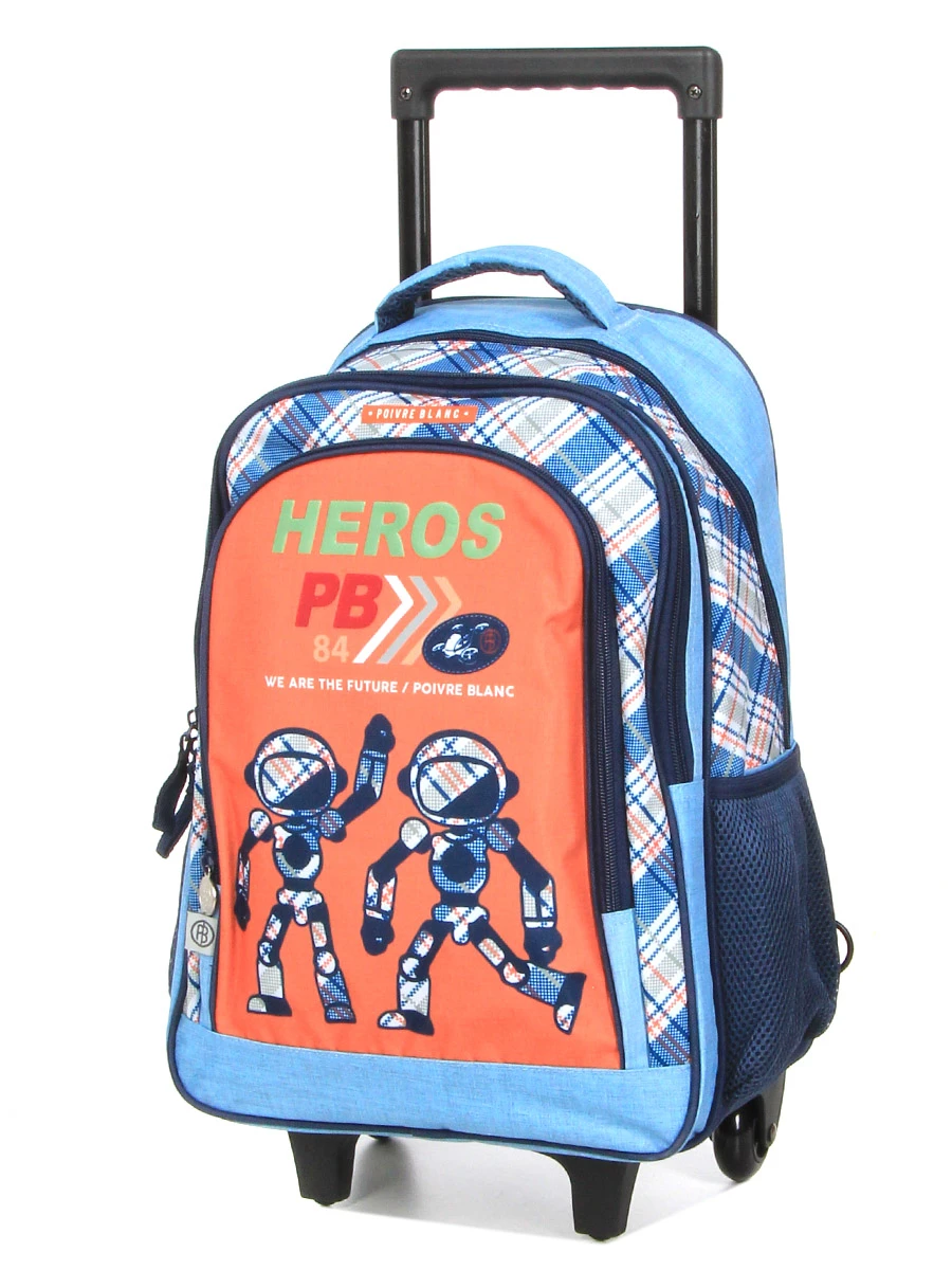 Sac à Dos à Roulettes Poivre Blanc Boy Robot 3 Sac à Dos à Roulettes Poivre Blanc Boy Robot